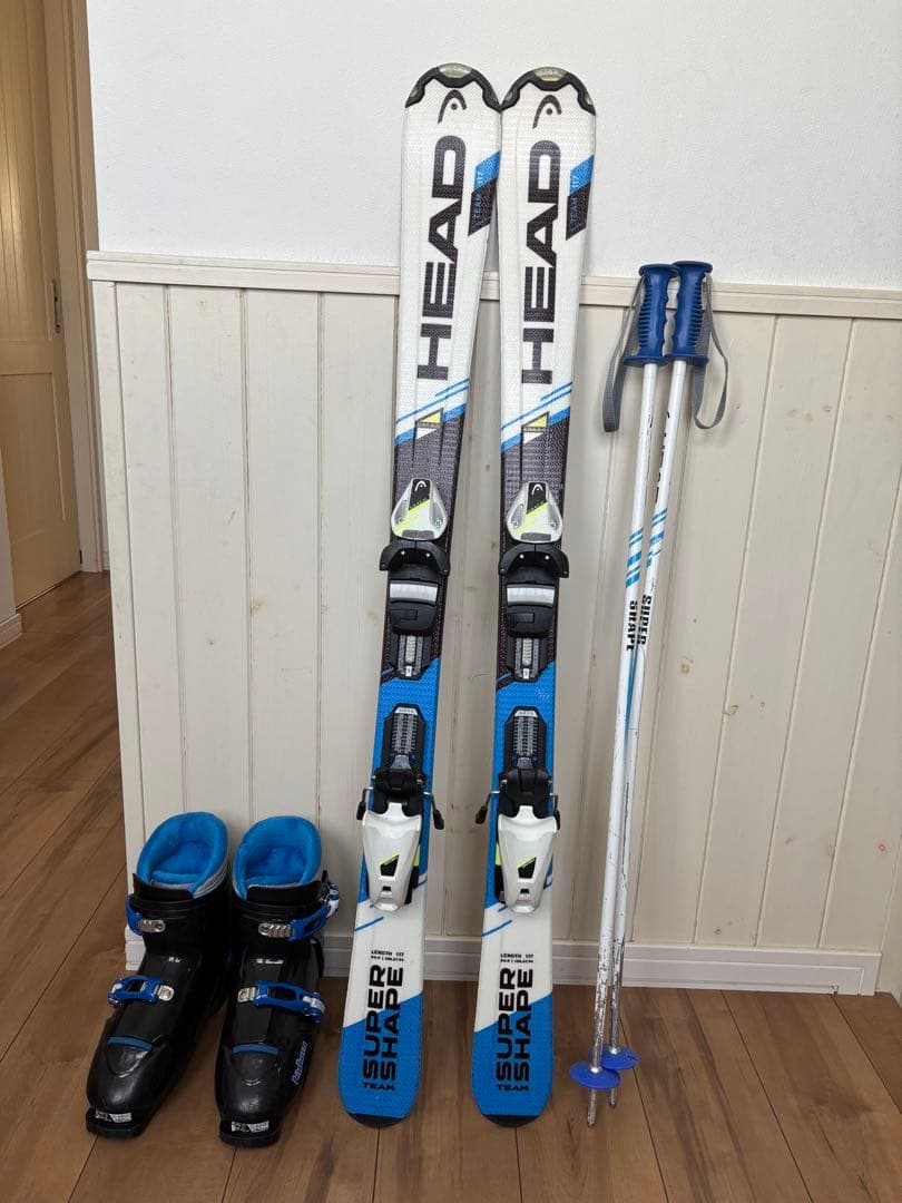 【直接お渡し限定・中古品】HEAD SUPER SHAPE スキーセット