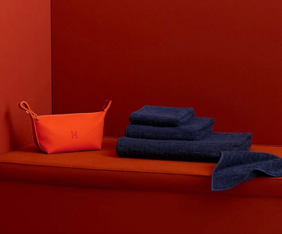 新品未使用　エルメス ハンドタオル ≪ステアーズ≫ マリン(ネイビー)