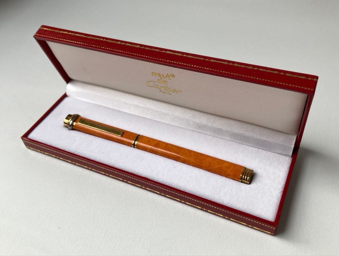カルティエ　ヴィンテージ　トリニティ　ゴールド　オレンジ　セパレート　ボールペン
