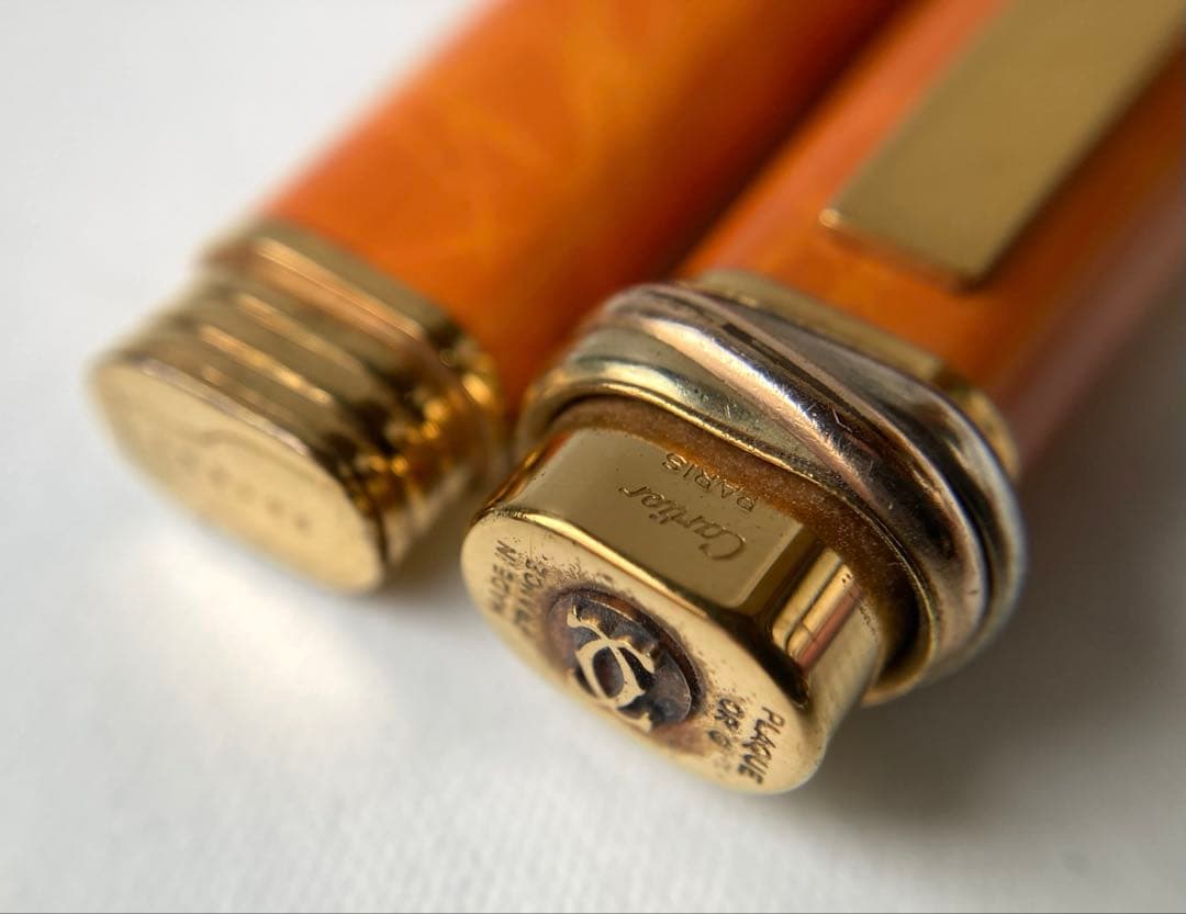カルティエ　ヴィンテージ　トリニティ　ゴールド　オレンジ　セパレート　ボールペン