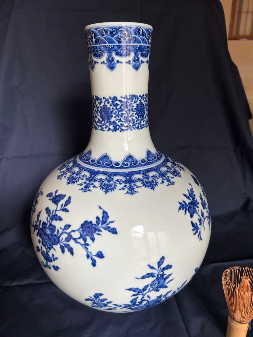 ○ 清代　雍正年製　花器　時代物　中国美術