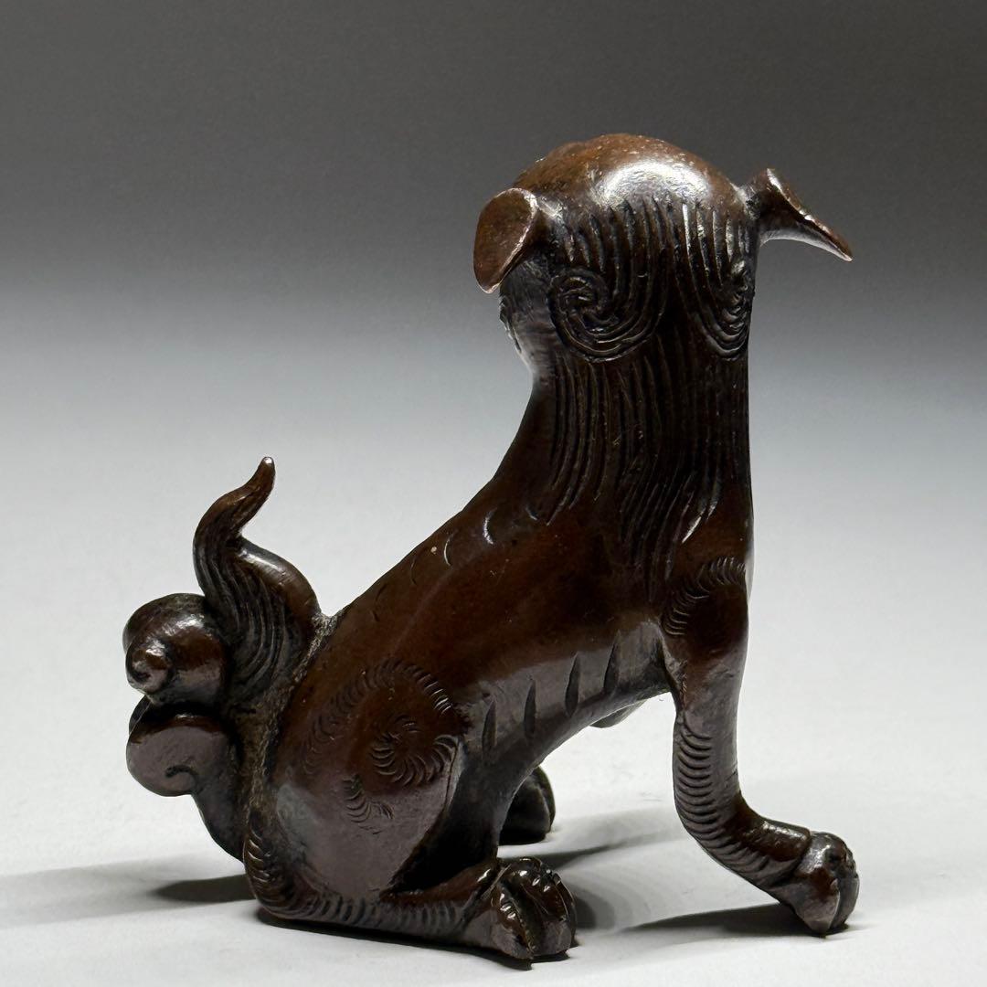 古銅　獅子　置物　銅置物　銅器