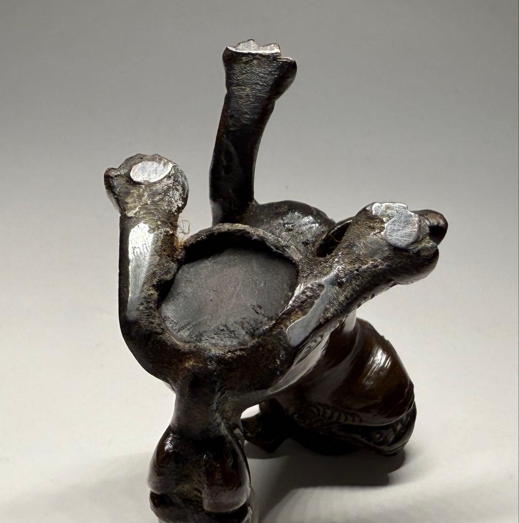 古銅　獅子　置物　銅置物　銅器