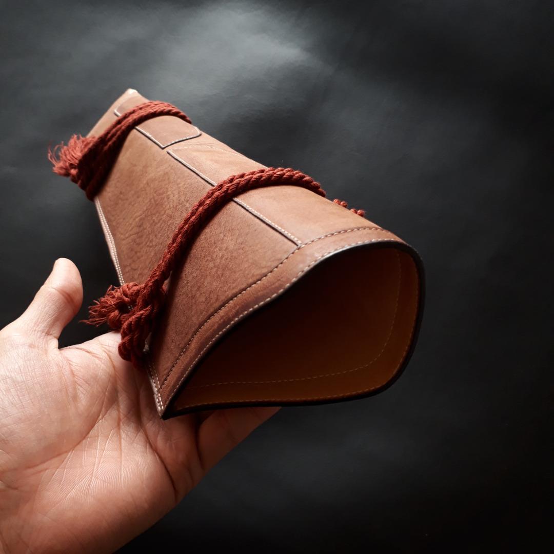 コントラバス ウッドベース ホルスター 弓ホルダー　ダークキャメル