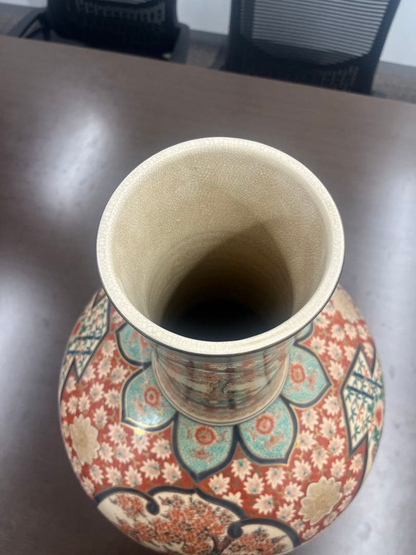 田*中様 伊満里焼 伊万里焼 陶器製 豪華絢爛 色絵 金彩 飾り壺 昭和レトロ