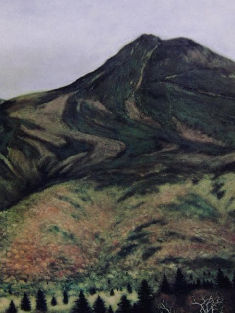 相原求一朗、【錦繍装う　羅臼岳】、希少な画集より、新品高級額・額装付