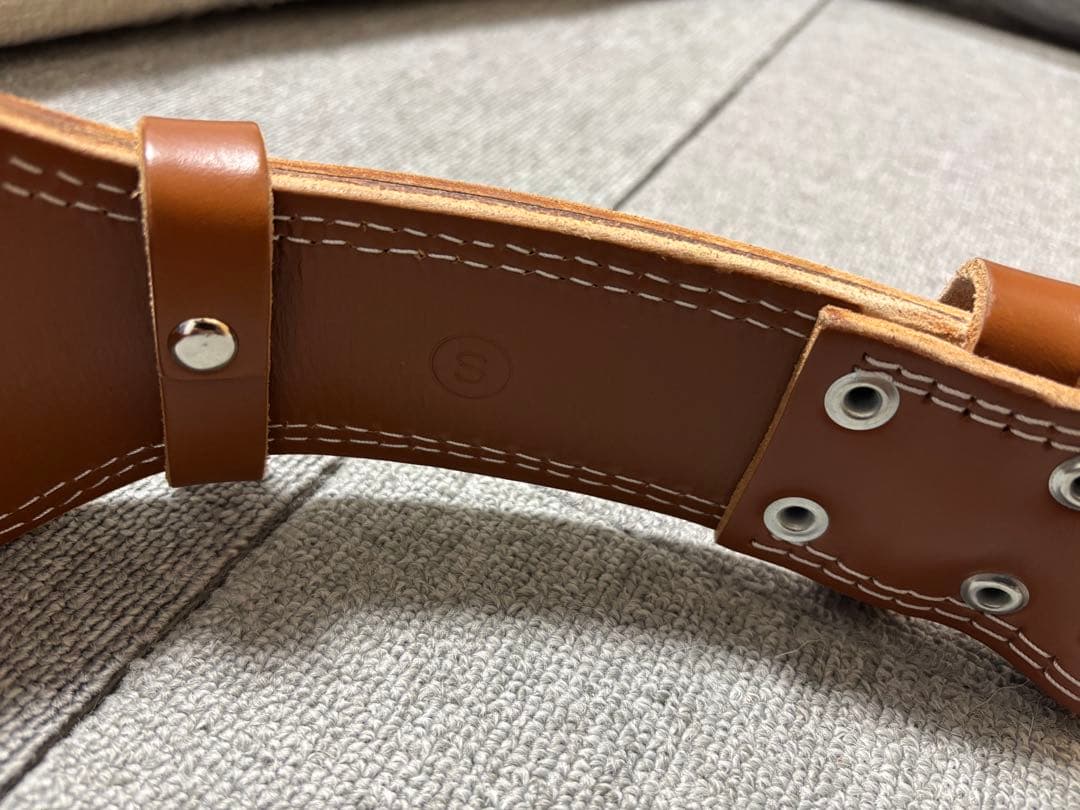 【美品】ゴールドジム(GOLD`S GYM) プロレザーベルト サイズ S