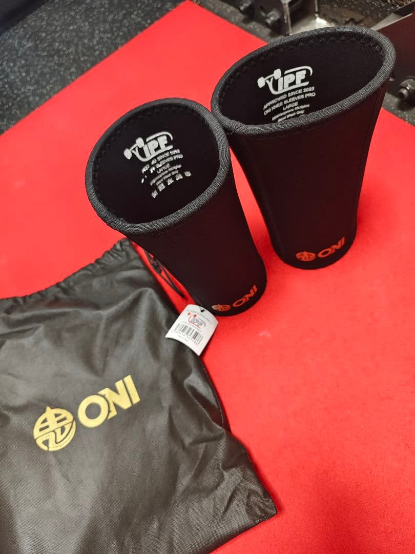 鬼プロS級品 ONI プロ系ニースリーブ 膝の保護 サポーター スクワット L