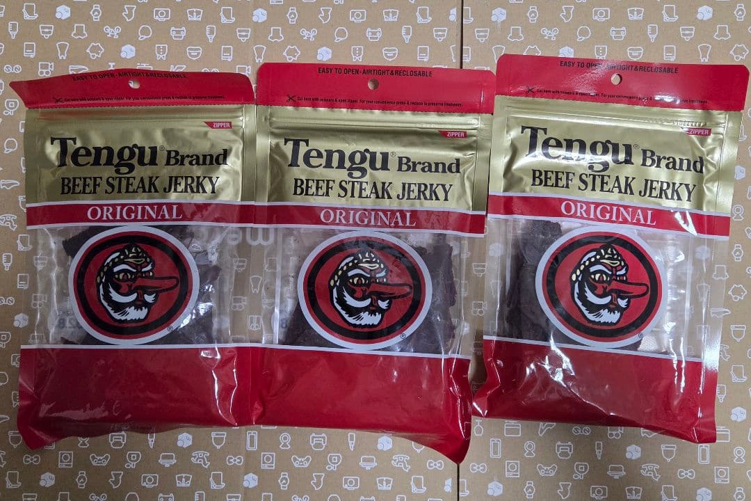 Tengu Brand Beef Steak Jerky 10袋セット