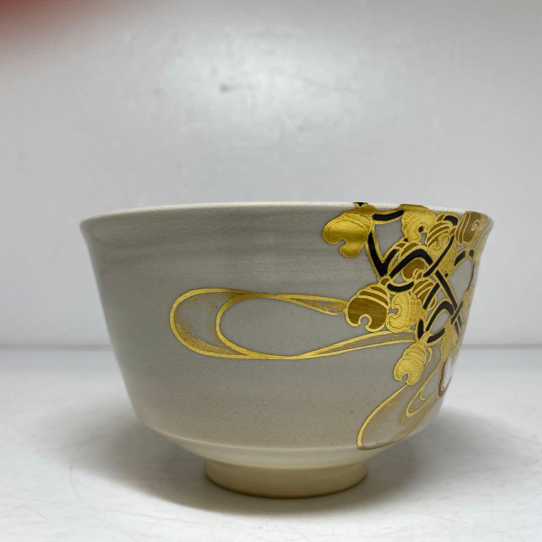 ☆2F宮川香雲 神楽茶碗 タウサ 共箱 口径約12cm 東T8-0203