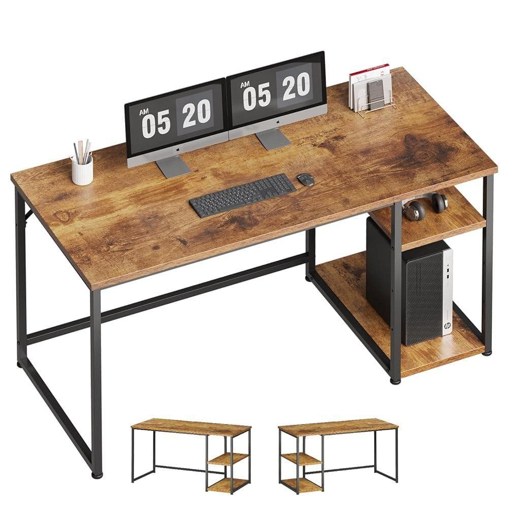 Maihail ゲーミングデスク ラック付き pcデスク 幅140*奥行60cm