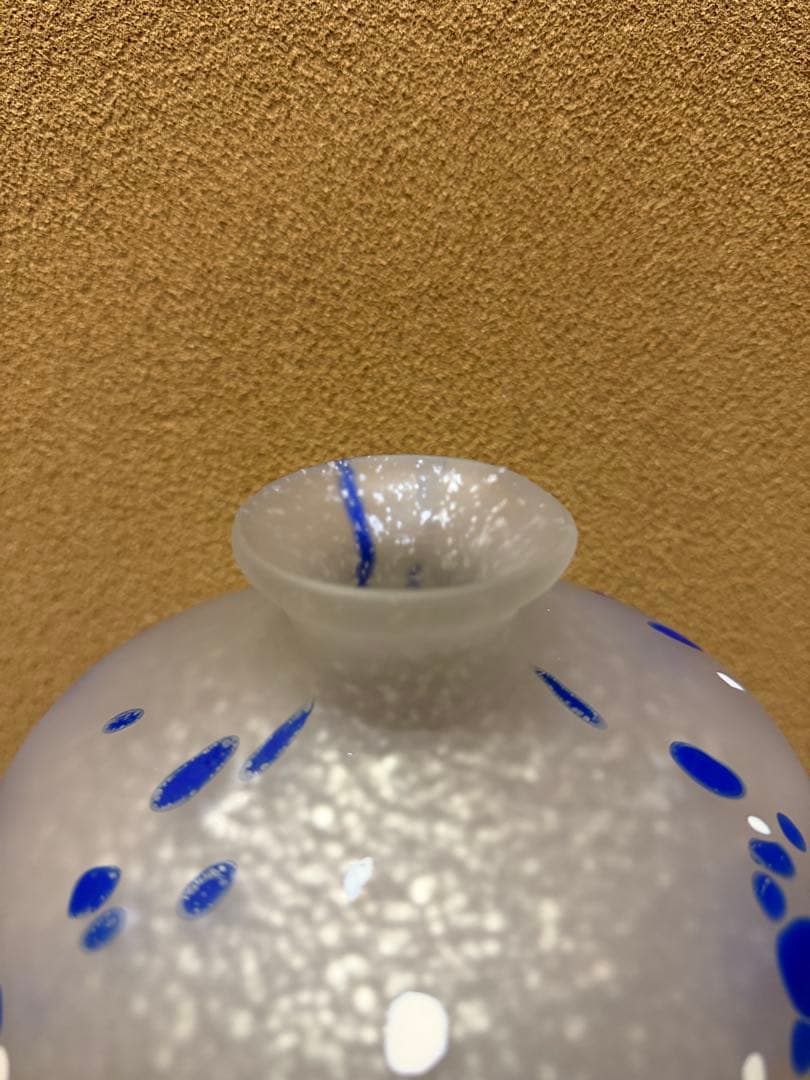 文化勲章　藤田喬平　手吹金彩花瓶　共箱