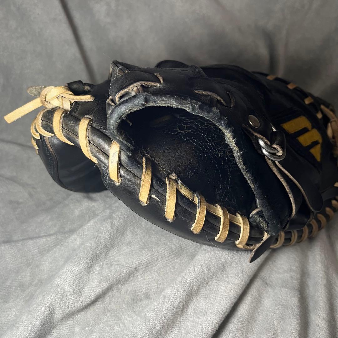 ミズノプロ　硬式用キャッチャーミット　Mマーク　旧タグラベル　キップレザー