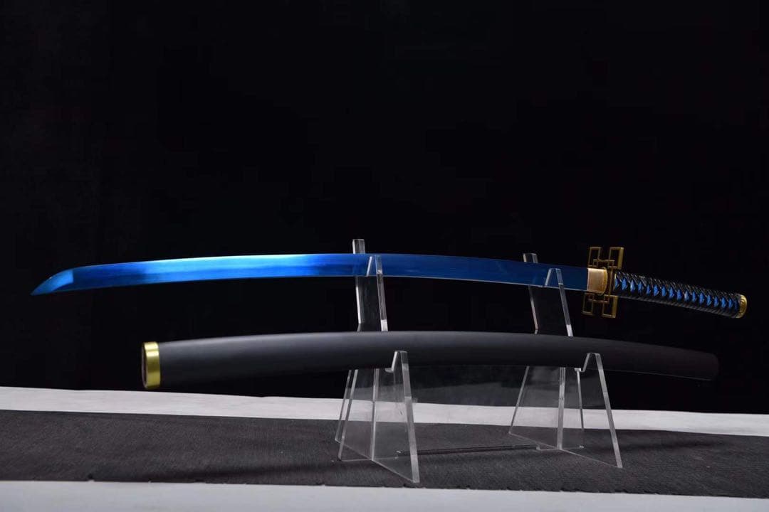 時透無一郎 本牛革柄巻 武具 鑑賞刀 居合刀 模造刀 舞踊刀 日輪刀