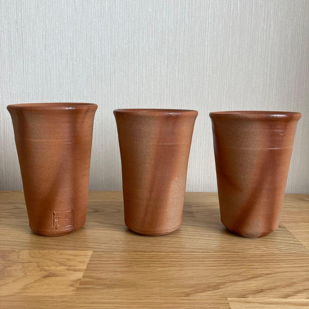 備前焼　緋襷　ビアマッグ　フリーカップ