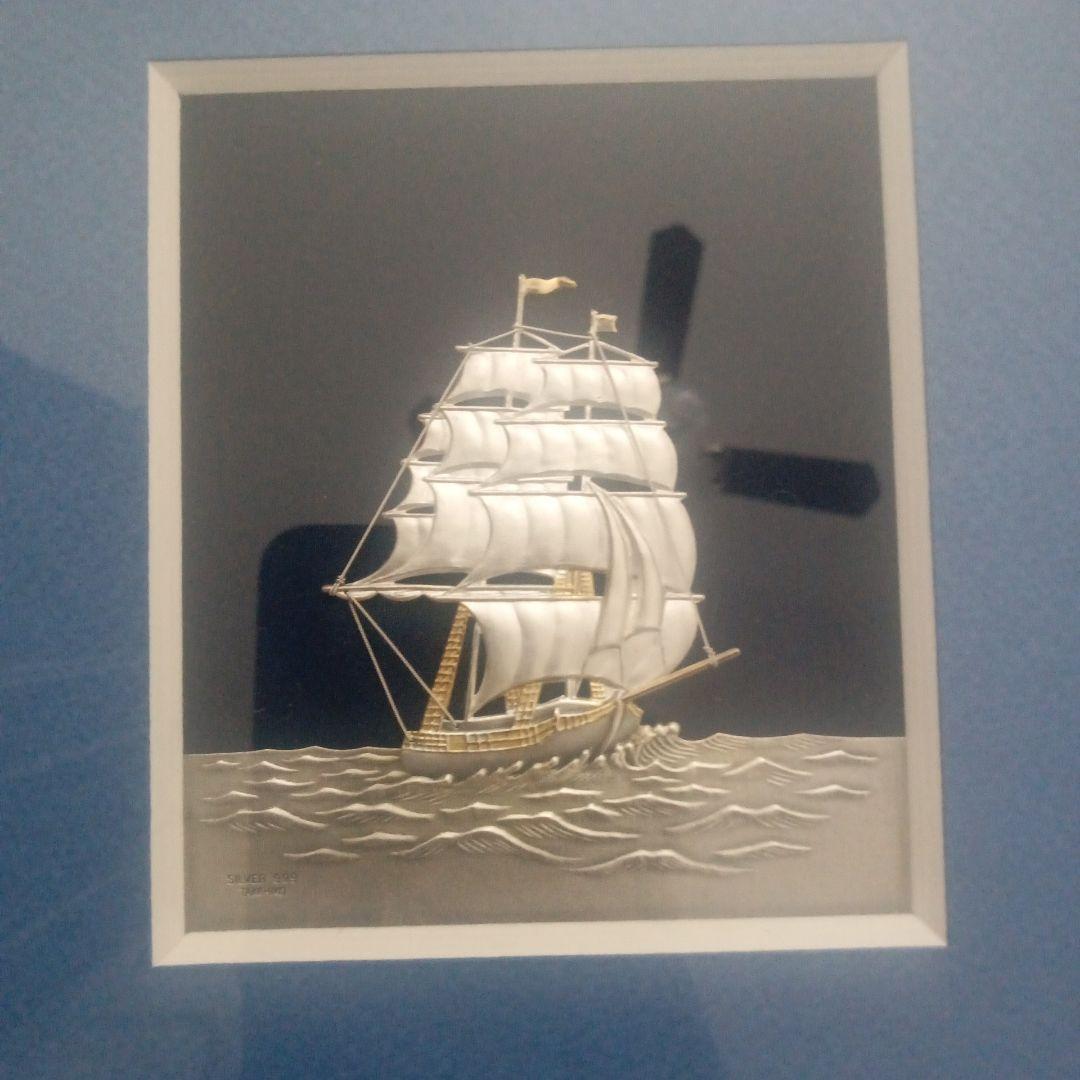 関工芸　武比古　銀製帆船　純銀 SV999