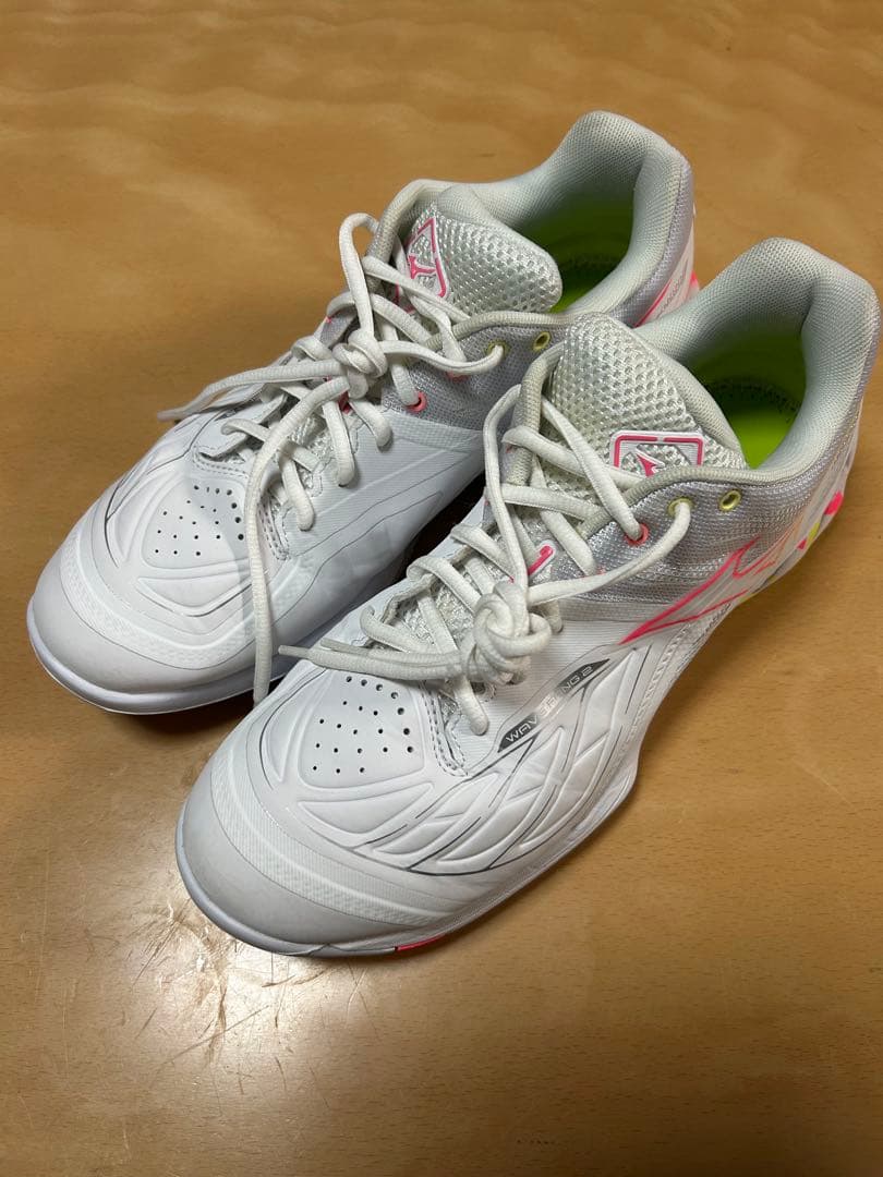 【美品】ミズノバドミントンシューズ ウェーブファング2 Fit 27.5cm