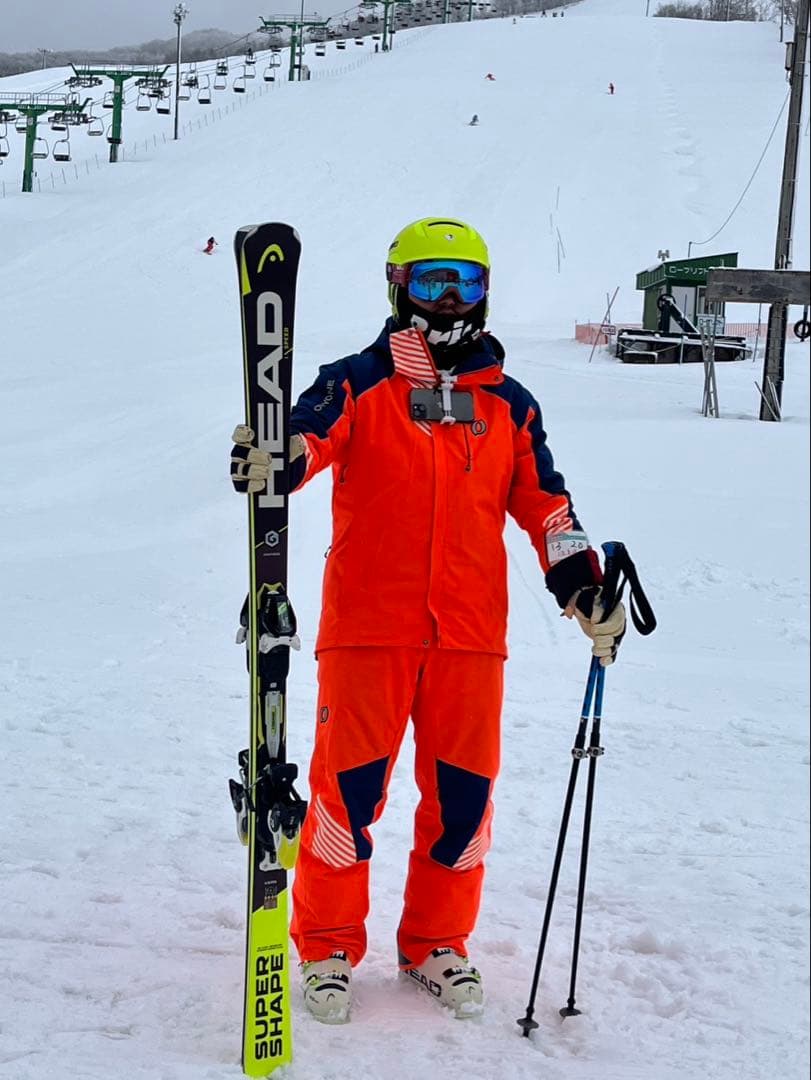 【非売品モデル】ONYONE オレンジ/ネイビー スキーウェア Oサイズ