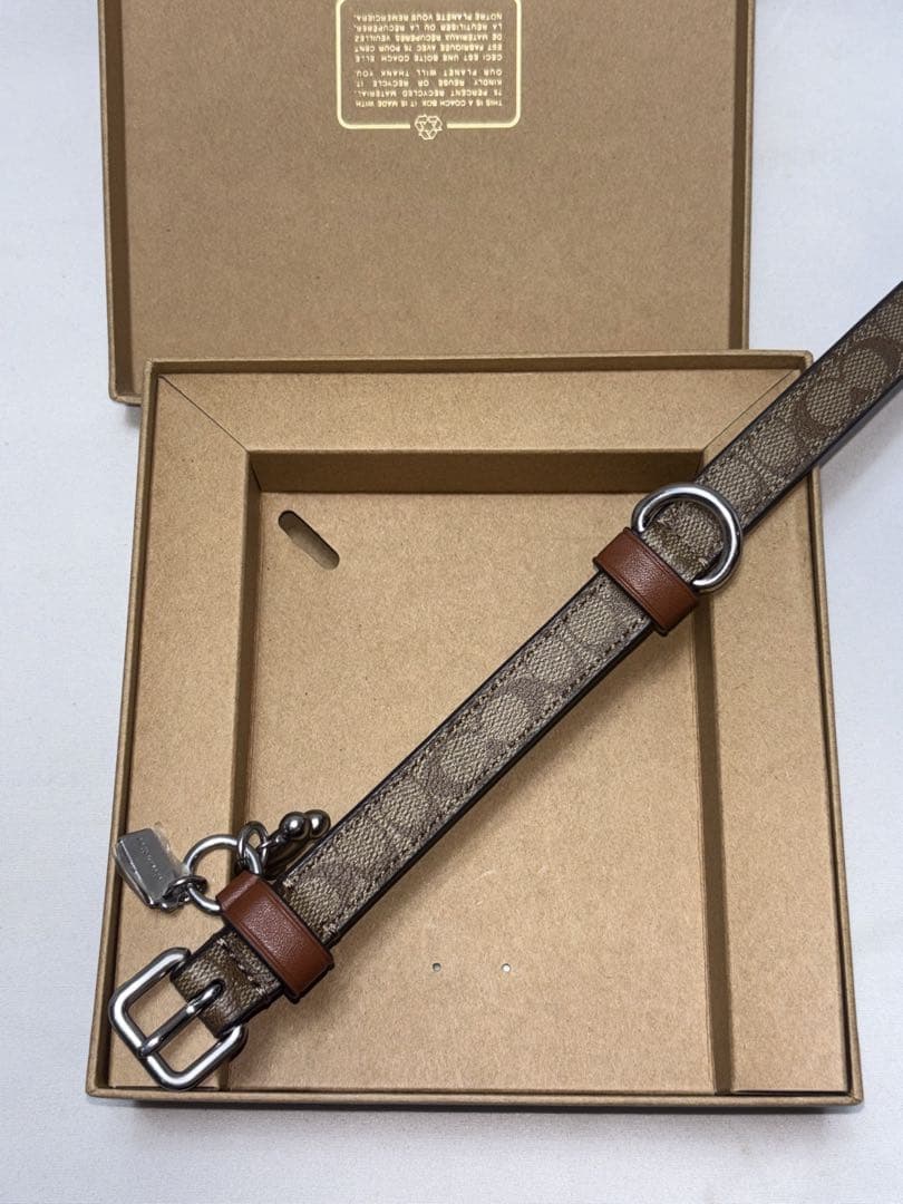 ⭐️新品⭐️COACHコーチ首輪シグネチャー骨型チャーム付き【小型犬用】