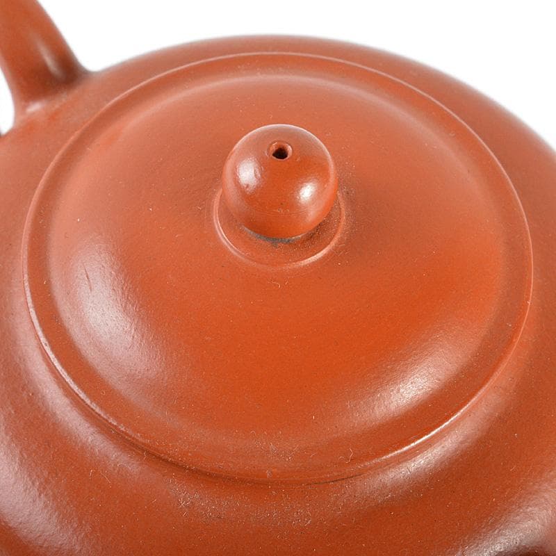 中国　孟臣銘　紫砂　朱泥　漢詩刻　急須　茶壷　M　R5369