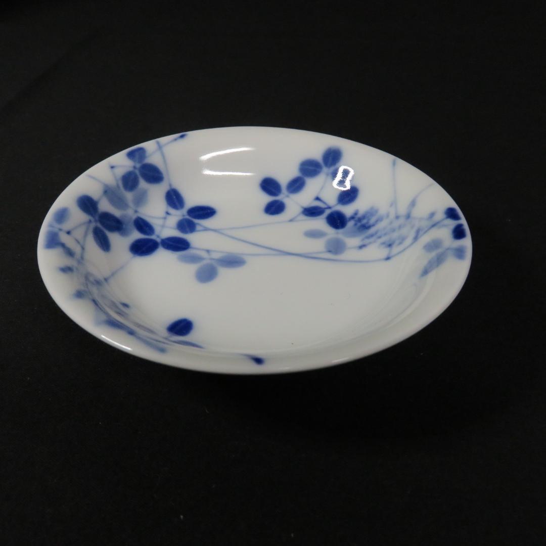 伊万里中手塩皿 草文様 染付 古伊万里 共箱 26枚 まとめ売り 小皿