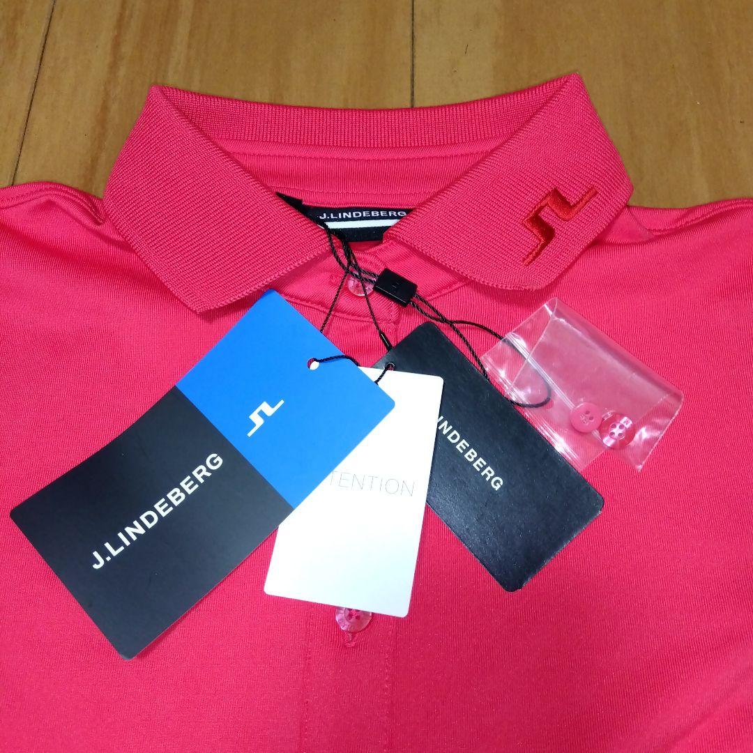 新作 J. Lindeberg ピンク シャツ 36-XS