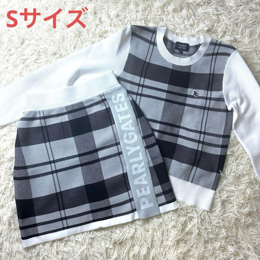 パーリーゲイツ 秋冬 レディース ゴルフウェア セットアップ チェック Sサイズ