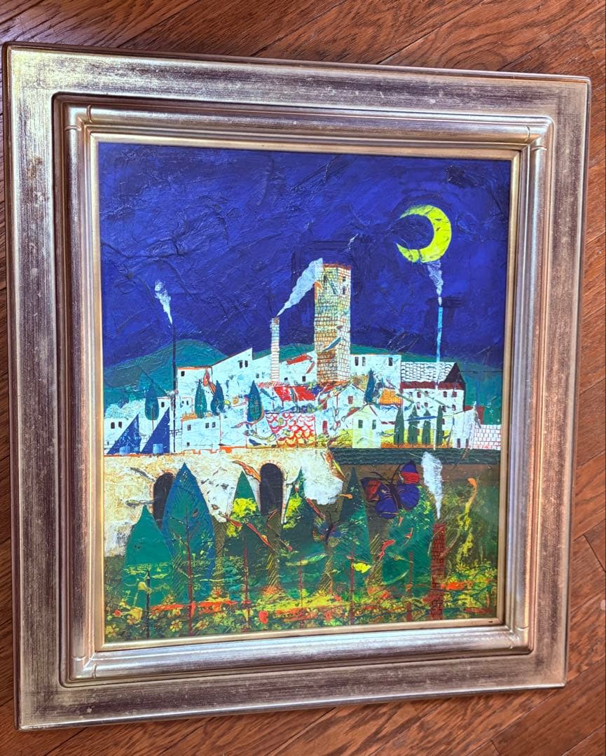 クリスマスに♪村岡顕美さんの絵画　額縁サイズ70×60センチ