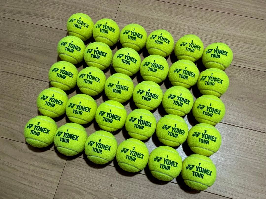 12月15日開封　女子練3日　即日発送　中古硬式テニスボール100球