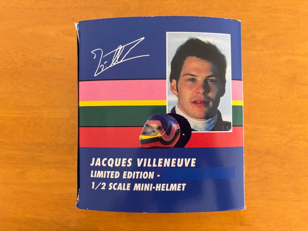 直筆サイン入り J.ヴィルヌーヴ 1/2 ウィリアムズ ヘルメット