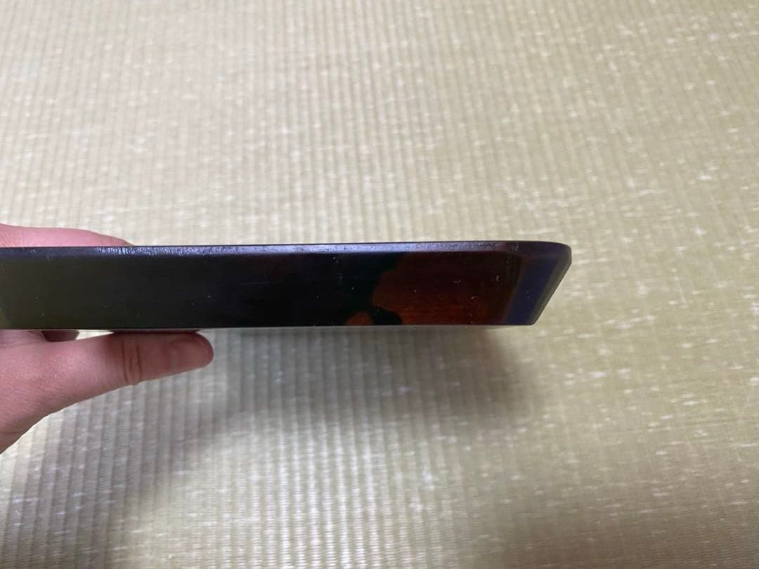 黒柿拭き漆我谷盆（くろがきふきうるしわがたぼん）