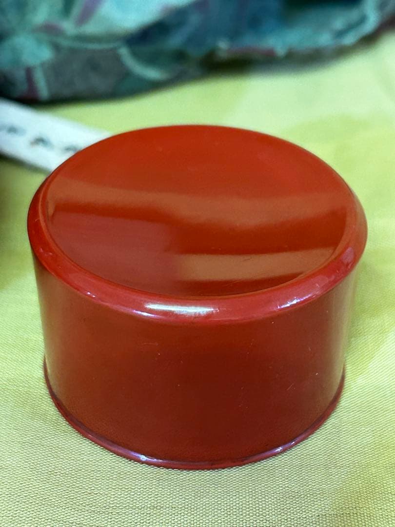 期間限定値下げ　骨董 茶道具 棗 （なつめ ）朱中次