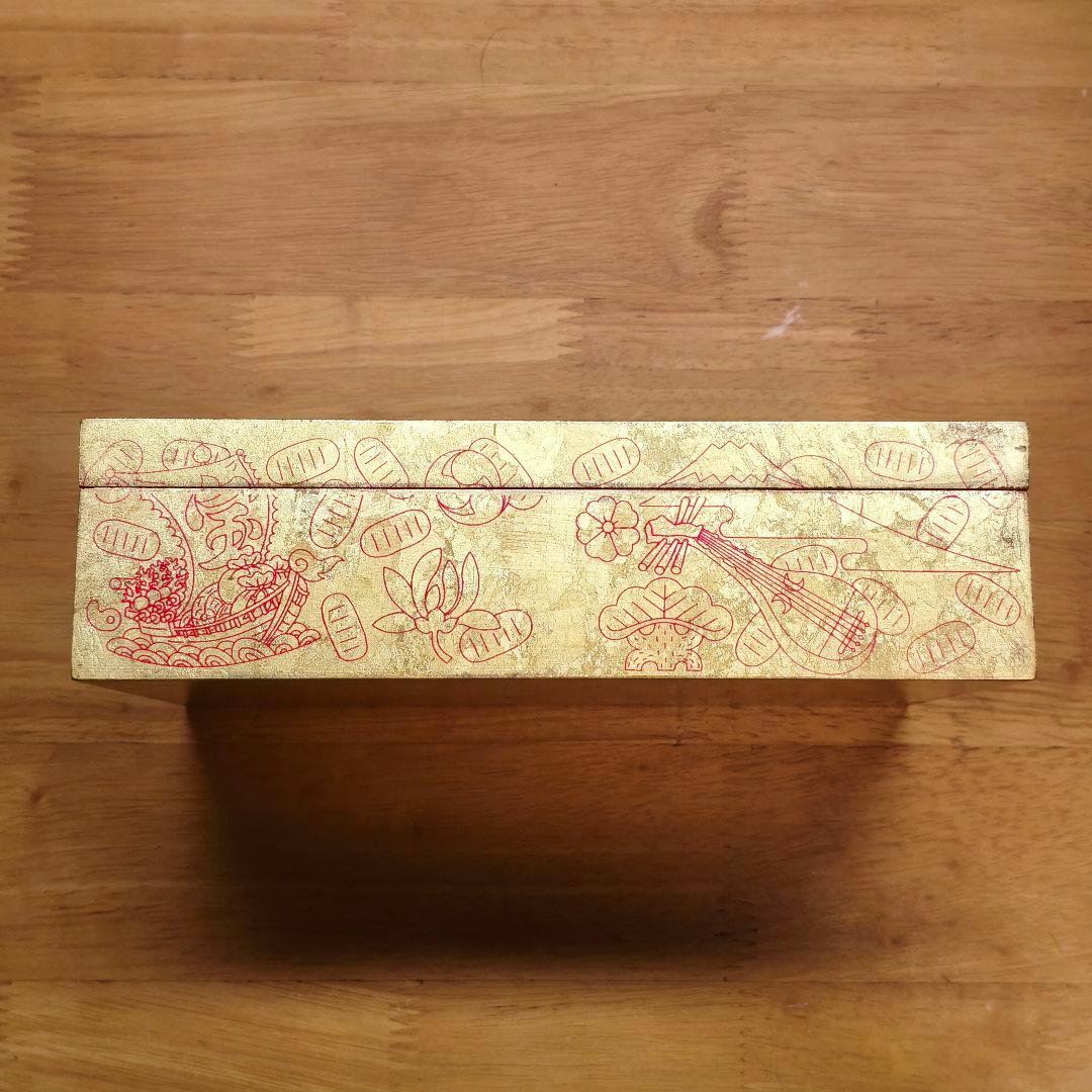 ​【本金箔】水晶院 宝当箱 四神・恵比寿 縁起物 お宝箱 ジュエリーケース　①