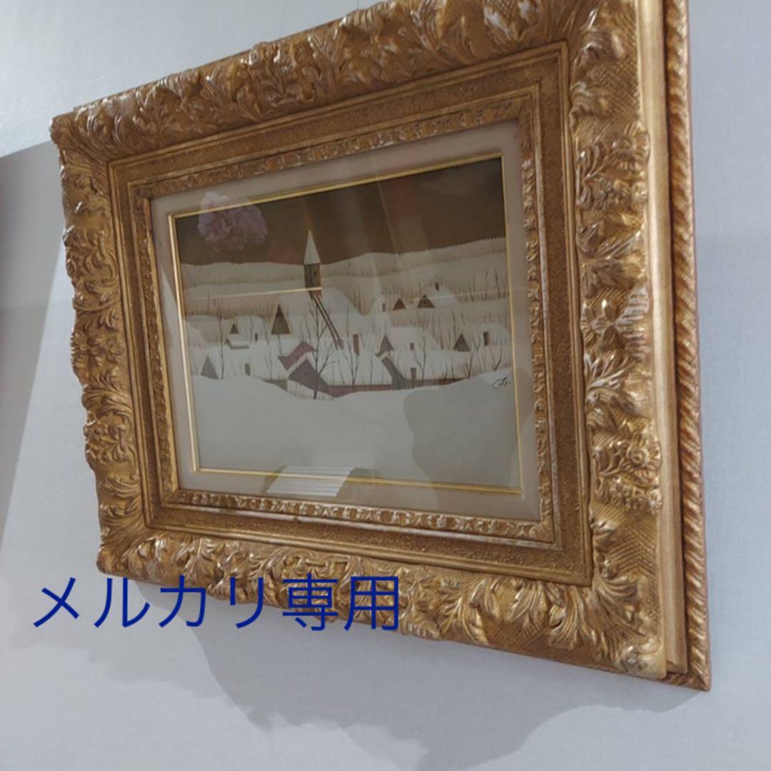 福井良之助　絵画　冬　原画　油絵