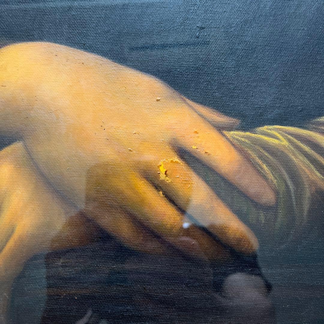 モナリザの模写油絵と額縁