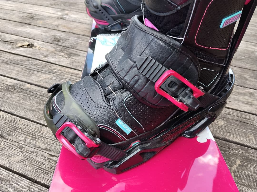 スノーボード3点セット 眞空雪板等 147 サロモンビン BOAブーツ 24.5