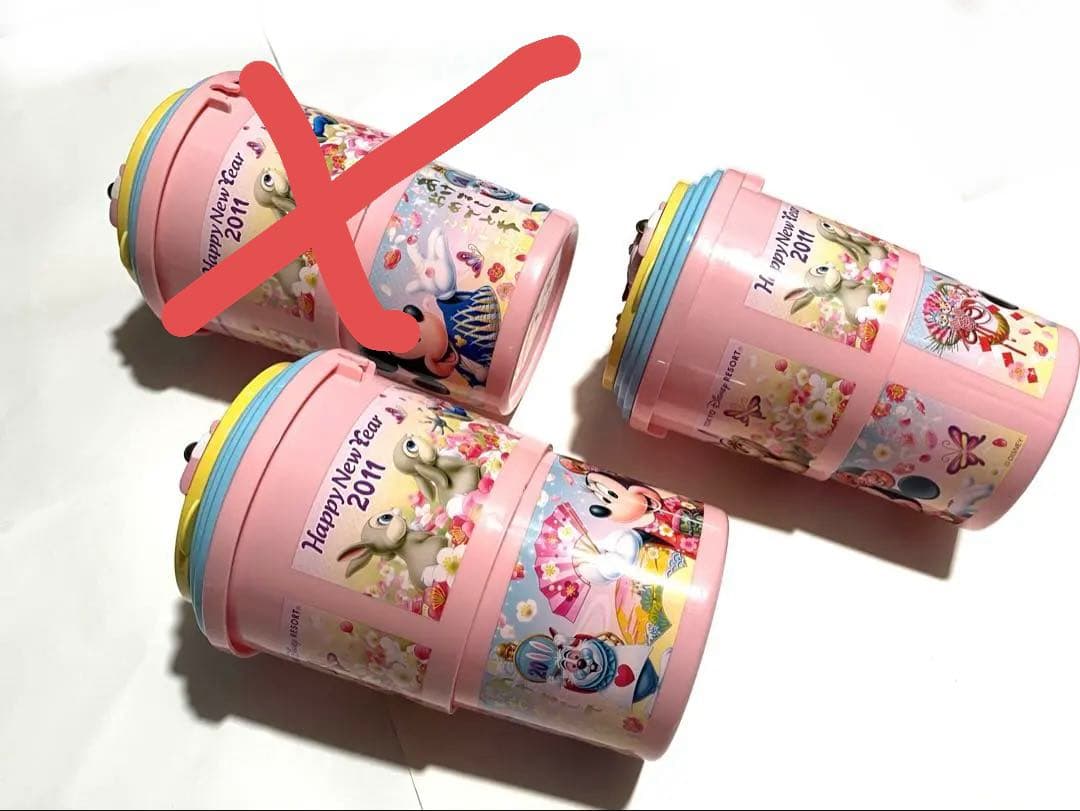 【激レア】ディズニー お正月 2011年限定 ポップコーンバケツ 3点セット