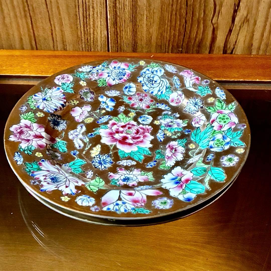 新品未使用　景徳鎮　金彩　絵付け　色絵金彩　ゴールド　食器　皿　12点セット