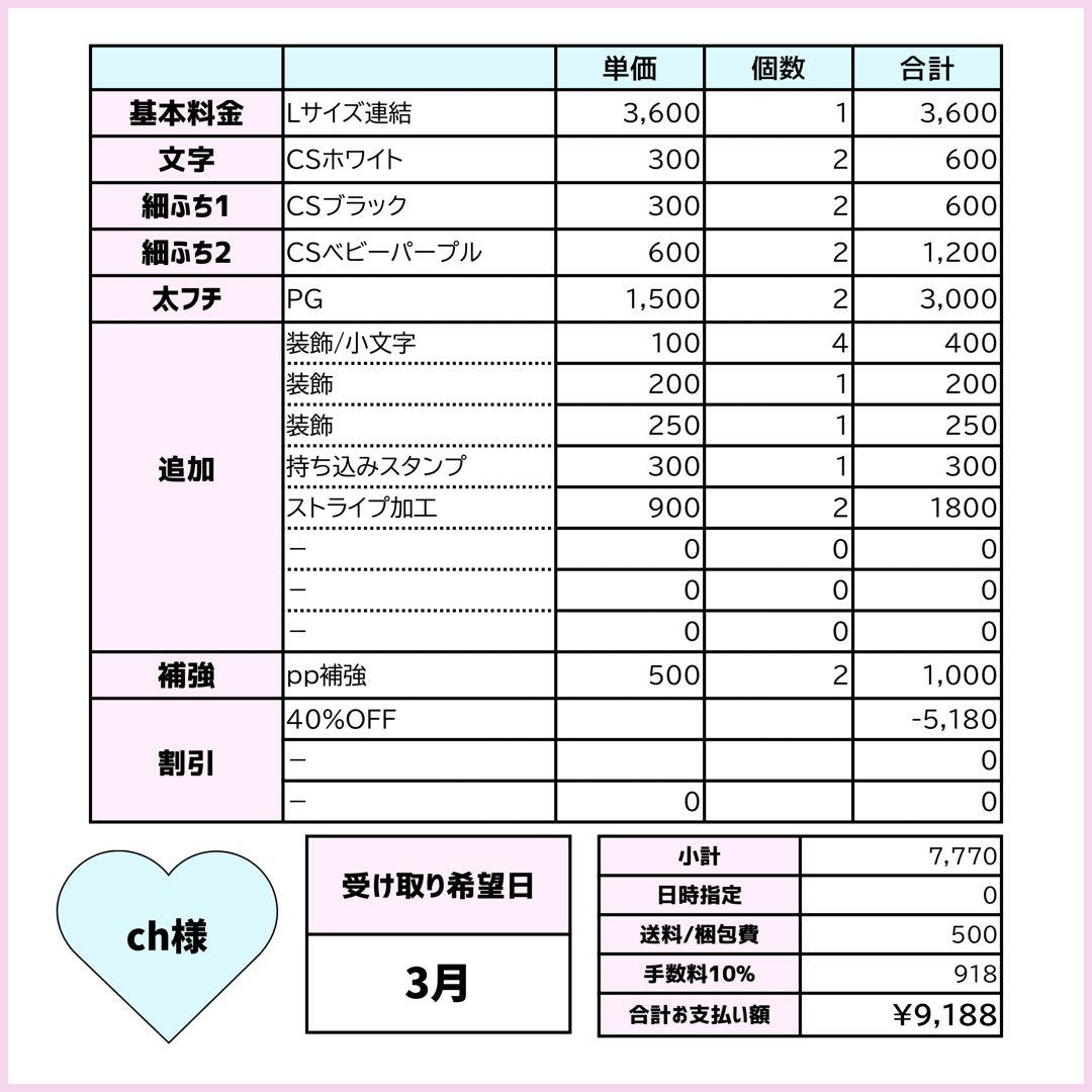 chページ♡3月ネームボード うちわ文字 連結文字パネル オーダー