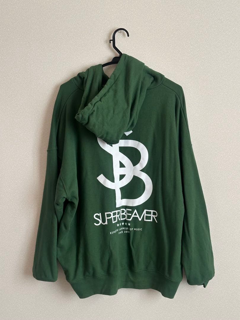 SUPERBEAVER スーパービーバー パーカー 緑 Lサイズ