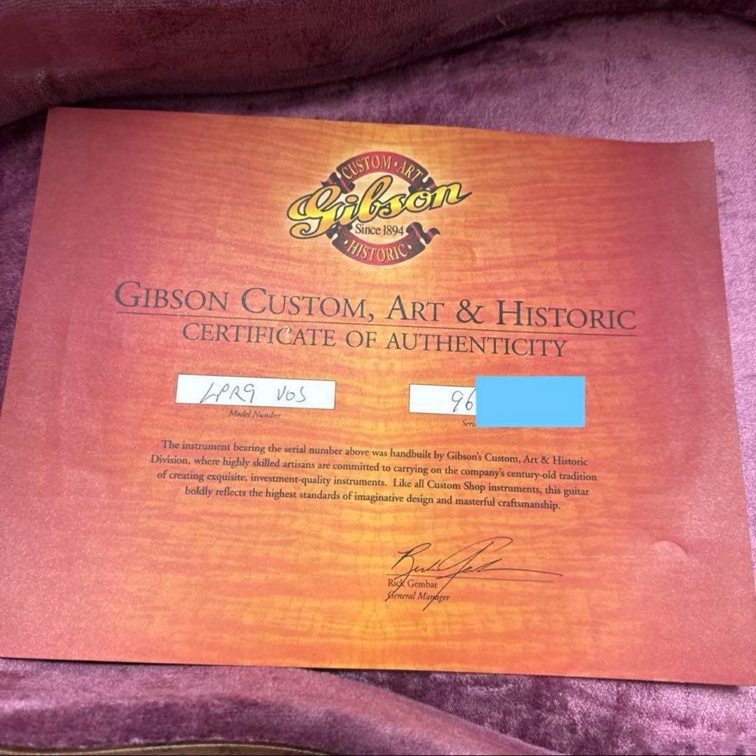 GibsonCustomShopヒスコレ1959LPV.O.S 2006年製