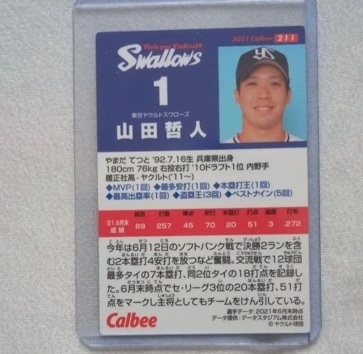 ヤクルトスワローズ　山田哲人直筆サインボール