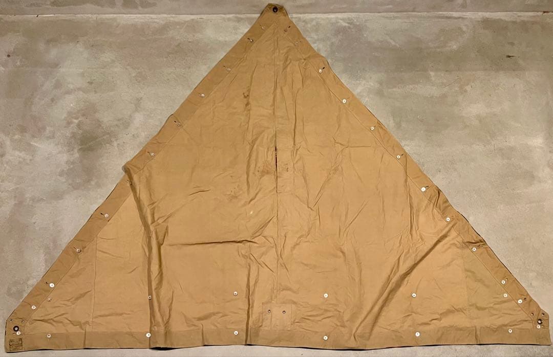 ②50s フランス軍 リザードカモ ポンチョテント ツェルトバーン 実物 軍幕