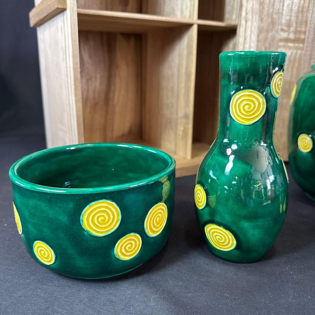 H85 送料無料　淡々斉好　皆具セット　建水　尺立　水指　茶道　共箱　加賀瑞山