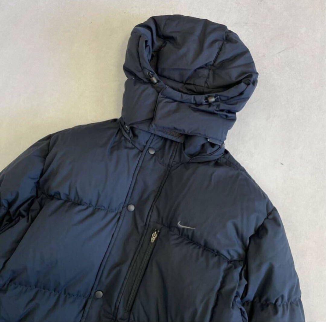 保温性抜群' NIKE ダブルジップアップ 中綿 ダウンコート ベンチコートXL