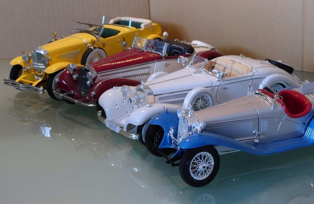 1/18 デューセンバーグ2 イエロー ディカプリオ仕様 ダイキャスト製ミニカー