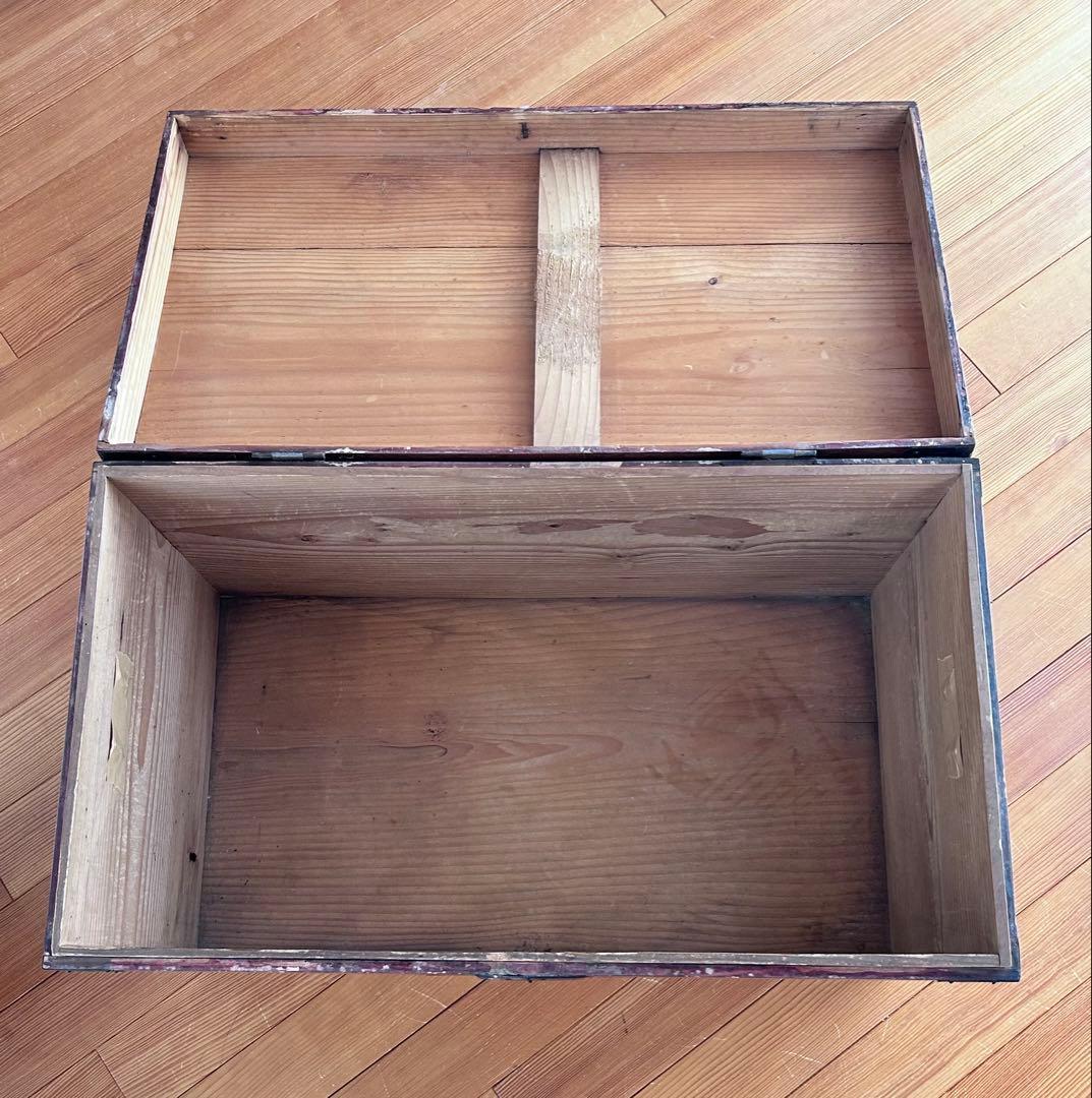 アンティーク　木製収納箱　古道具　古家具