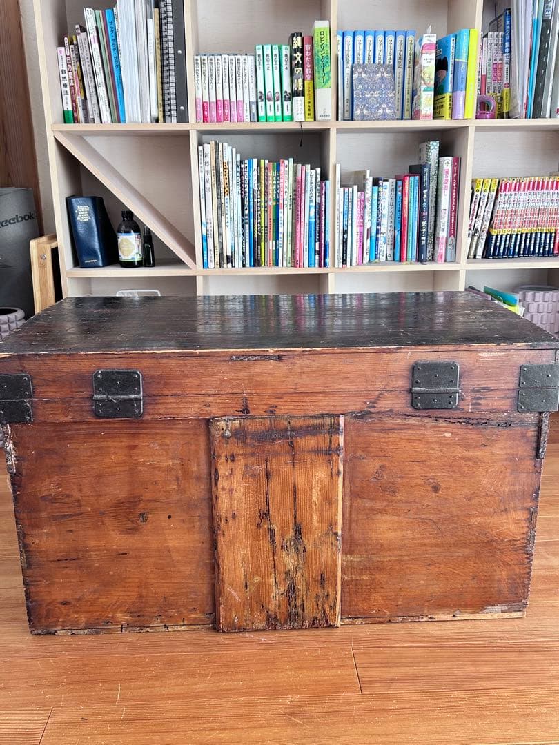 アンティーク　木製収納箱　古道具　古家具