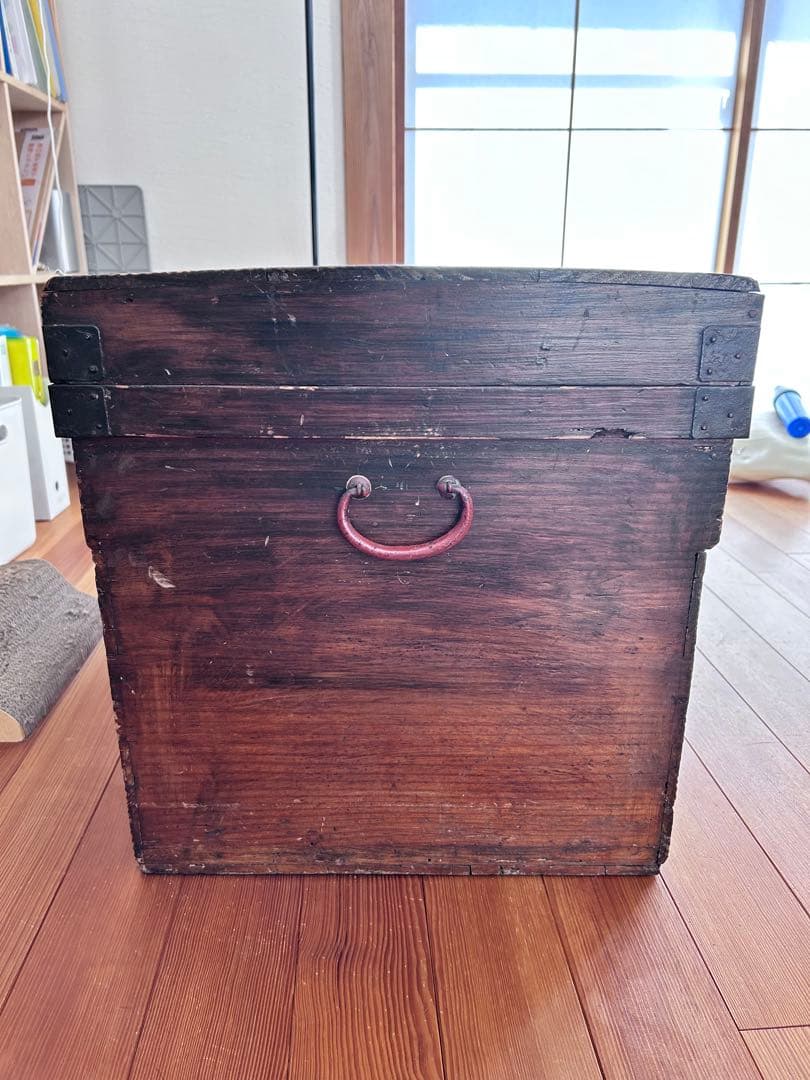 アンティーク　木製収納箱　古道具　古家具