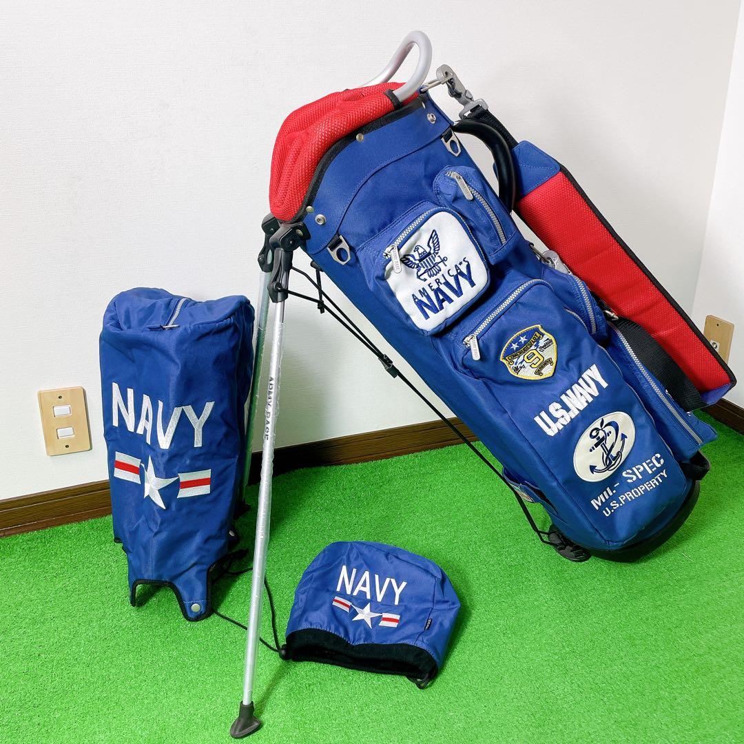 美品　アーミーベースコレクション　デニム　スタンドキャディバック　アイアンカバー